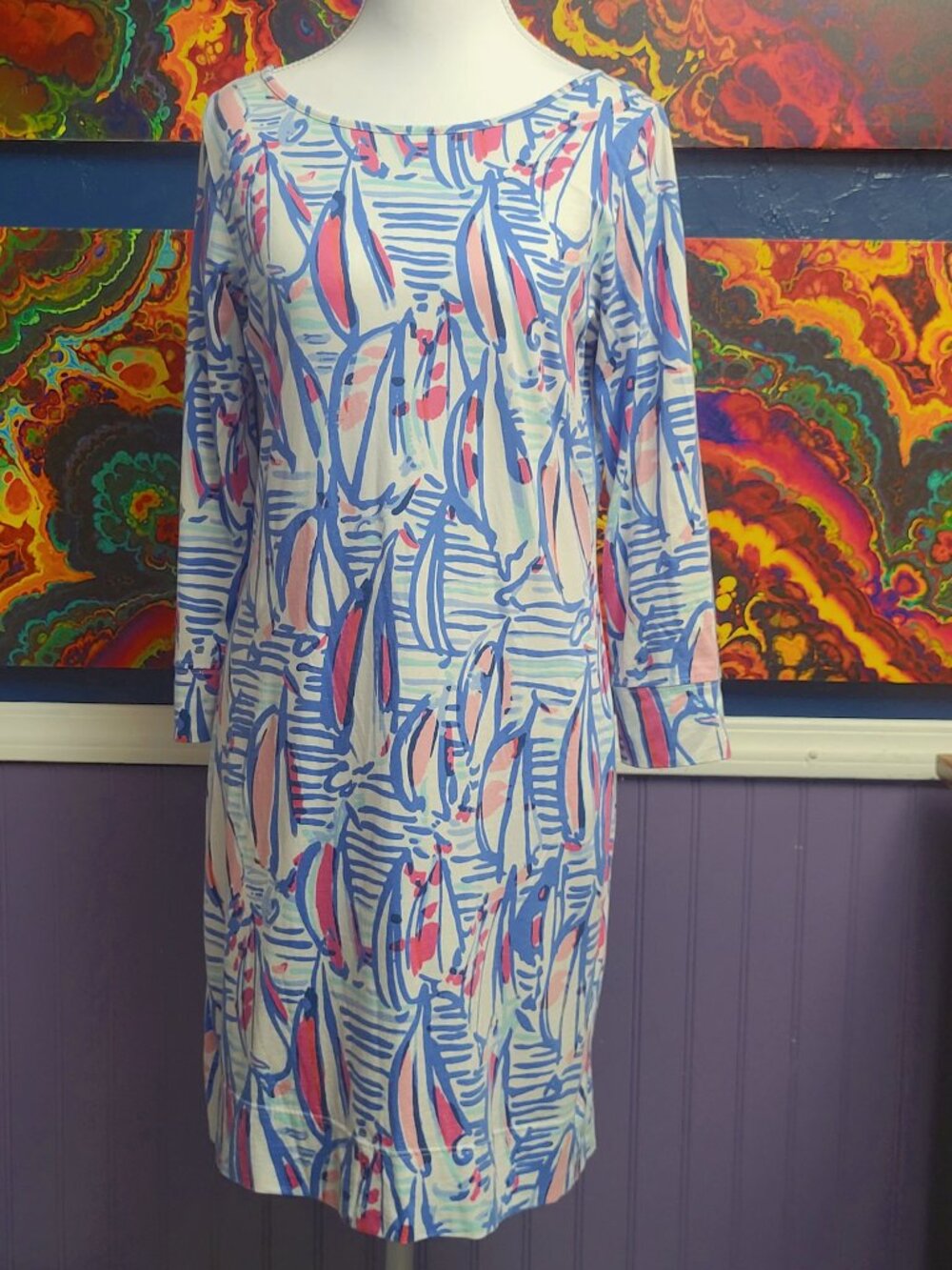 Lilly Pulitzer ~ Sz S ~ Sailboat Print Dress ~ Excellent Condition